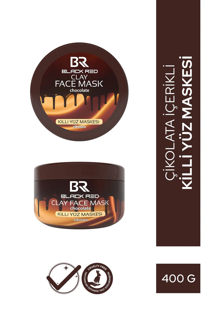 Black Red Kil Maskesi Yüz Maskesi Çikolata İçerikli Killi Yüz Maskesi - 400g
