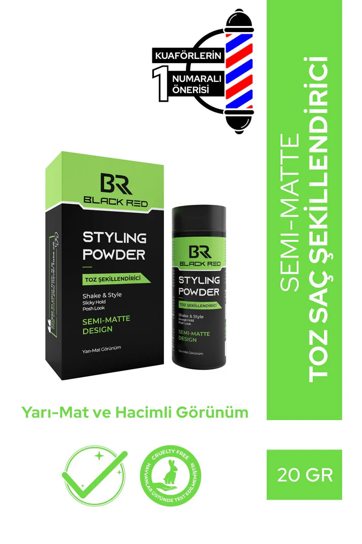 Black Red Semi-Matte Şekillendirici Toz Wax(Saç Pudrası) - 20 g