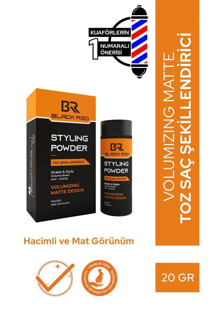 Black Red Matte Şekillendirici Toz Wax(Saç Pudrası) - 20 g