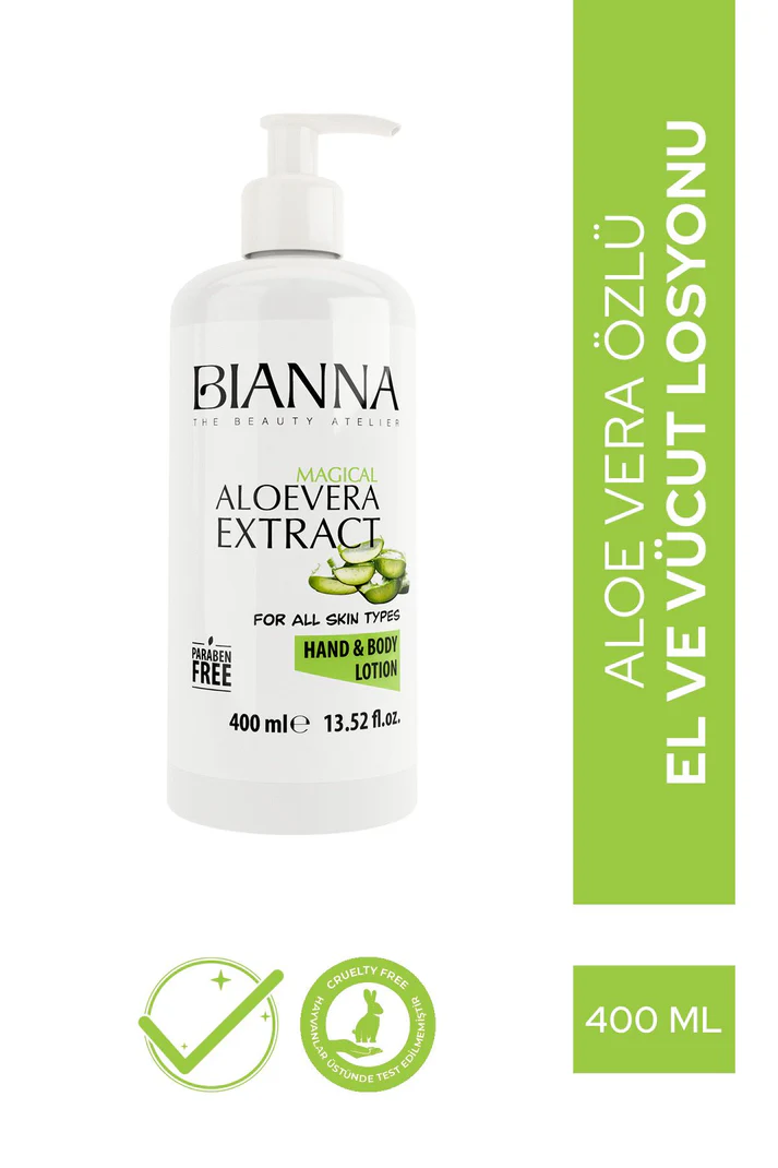 Bianna Aloe Vera Özlü El ve Vücut Losyonu – 400 ml