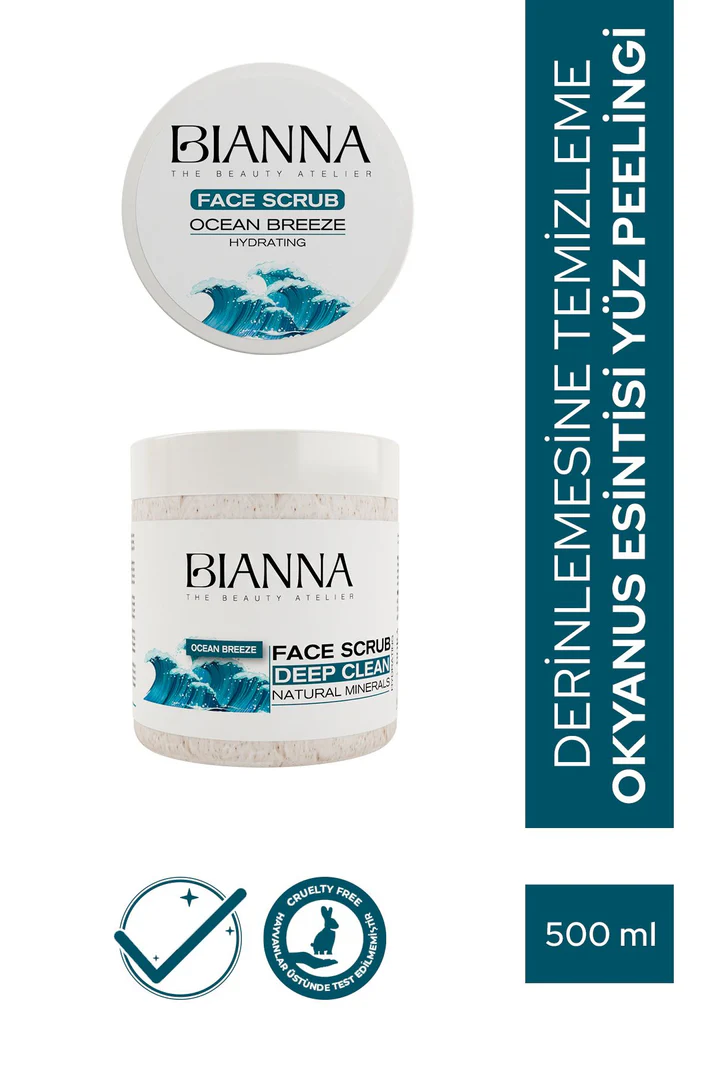 Bianna Okyanus Esintisi Yüz Peelingi Nemlendirici & Ferahlatıcı & Yatıştırıcı - 500ml