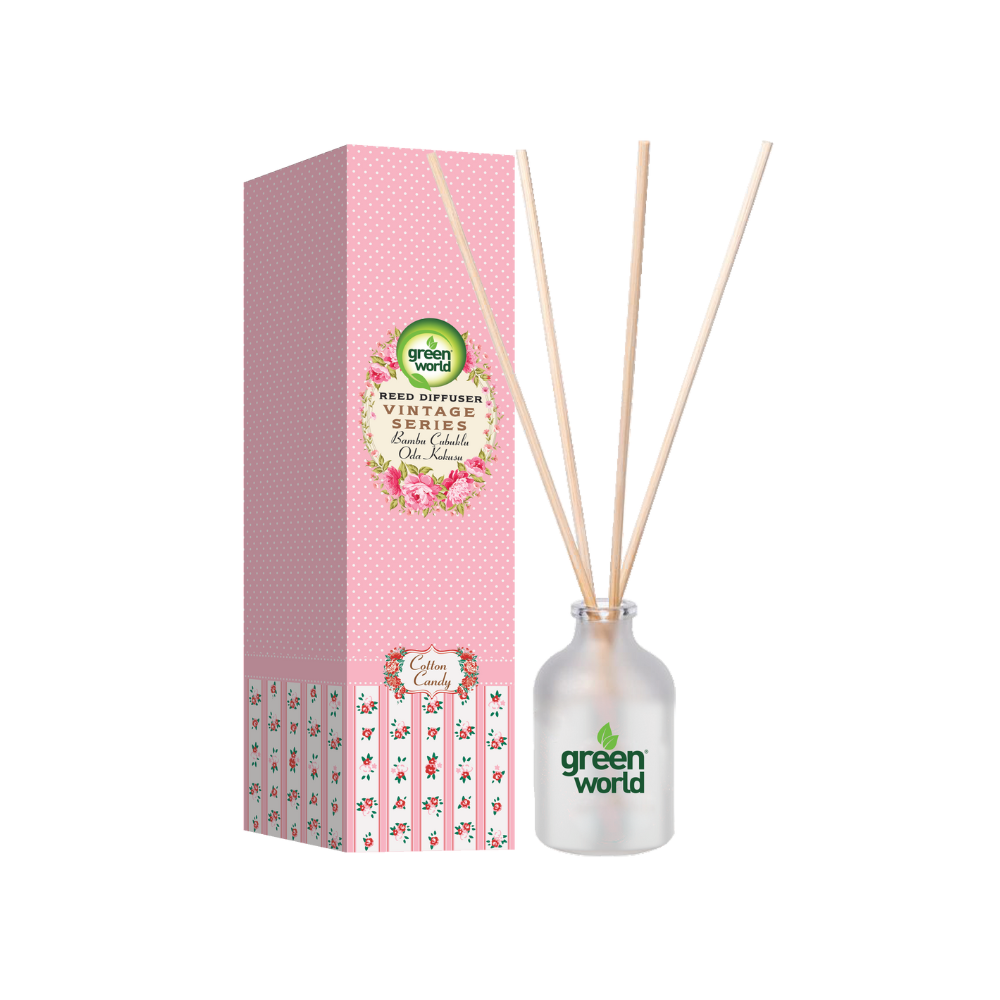 Green World Vintage Bambu Çubuklu Oda Kokusu Cotton Candy 40 ML
